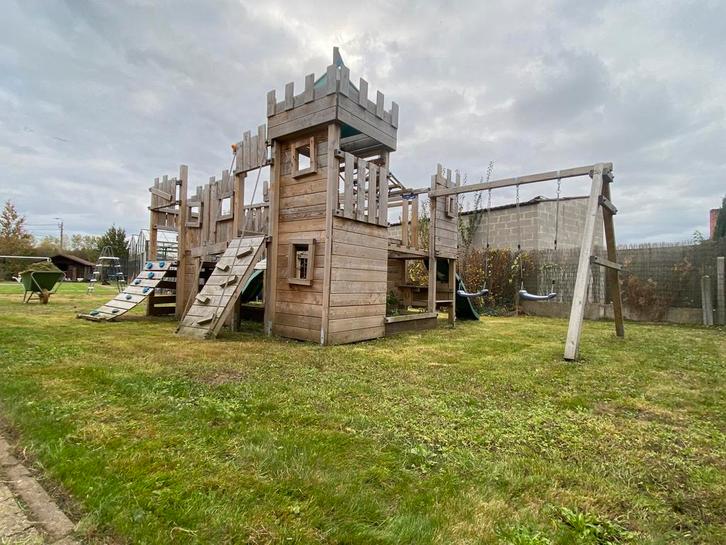 Wickey speeltoren tuin grootste model, Kinderen en Baby's, Speelgoed | Buiten | Speeltoestellen, Loopbrug, Ophalen