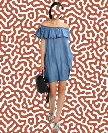 Light summer dress with beautiful neckline (size S/M) NEW beschikbaar voor biedingen