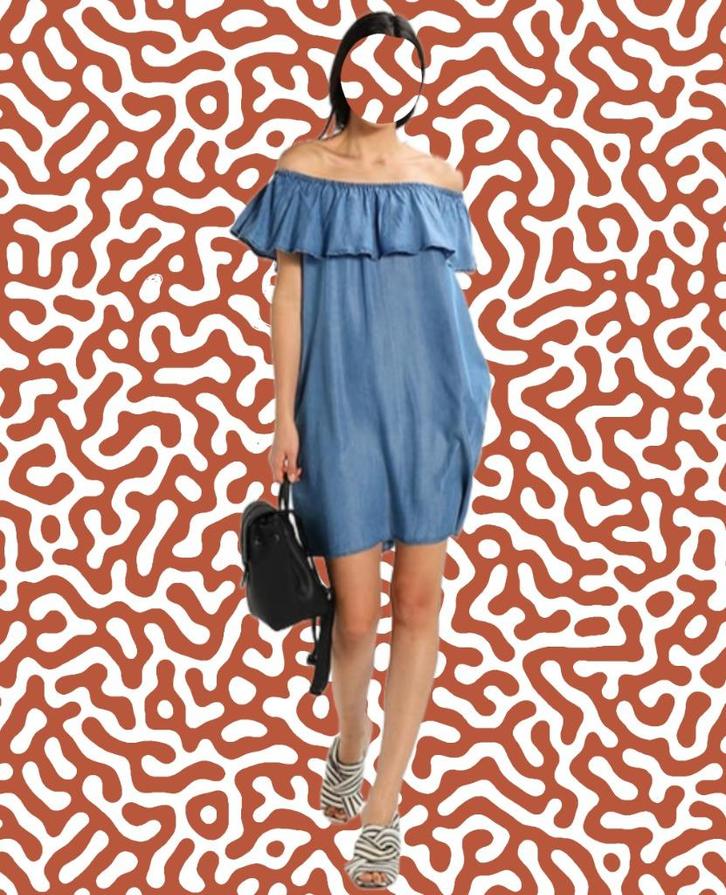 Light summer dress with beautiful neckline (size S/M) NEW, Kleding | Dames, Jurken, Nieuw, Maat 38/40 (M), Blauw, Boven de knie