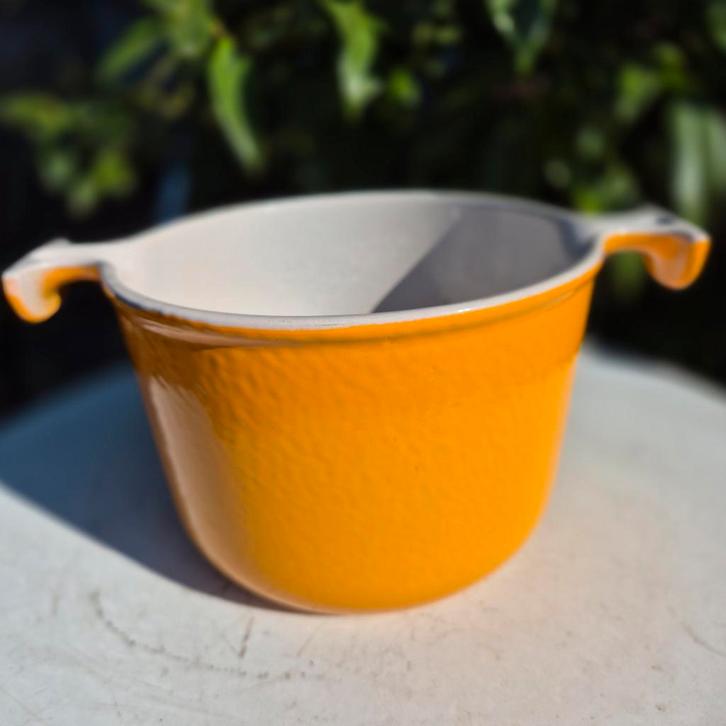 Le Creuset oranje fonduepan, Antiek en Kunst, Antiek | Email, Ophalen of Verzenden