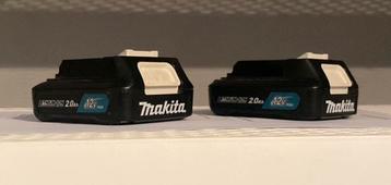 2x 2ah 12v makita batterijen, Ophalen, Zo goed als nieuw, Oplaadbaar