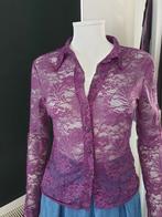 Pruimkleurige kanten blouse T1, Antiflirt, Ophalen of Verzenden, Zo goed als nieuw, Maat 36 (S)