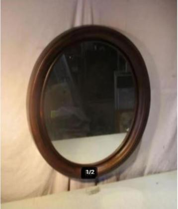 Superbe miroir ovale 69 x 56 cm