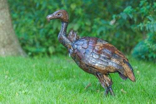 Sculptuur; Metalen gier - Mooievogels, Antiquités & Art, Art | Sculptures & Bois, Enlèvement ou Envoi