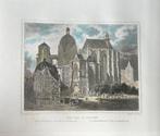 Gekleurde gravure van de Dom van Aken 1850, Antiek en Kunst, Ophalen of Verzenden