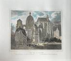 Gekleurde gravure van de Dom van Aken 1850, Antiek en Kunst, Ophalen of Verzenden