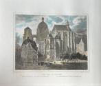 Gekleurde gravure van de Dom van Aken 1850, Ophalen of Verzenden