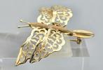 Gouden vintage broche gemaakt als een Libelle. 2025/537., Ophalen of Verzenden, Goud, Broche