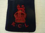 Prachtige Engels patch uit WOII met K C L, Verzamelen, Militaria | Algemeen, Ophalen of Verzenden, Landmacht