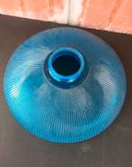 Blauwe glazen lampenkap, Gebruikt, Blauw, Rond, Ophalen of Verzenden