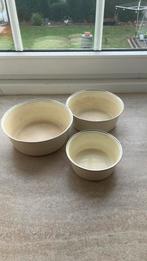 Set van 3 witte emaille schalen vintage, Enlèvement ou Envoi, Utilisé