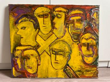 Schilderij abstracte gezichten