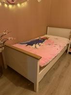 Bed + matras 90x200, Ophalen, Eenpersoons, Beige, Zo goed als nieuw