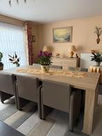 Tafel en stoelen, Huis en Inrichting, Tafels | Eettafels, Ophalen, Zo goed als nieuw, Rechthoekig, Overige houtsoorten