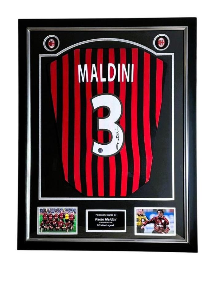 Maldini AC Milan Centenar Shirt Gesigneerd en Ingelijst, Verzamelen, Sportartikelen en Voetbal, Nieuw, Shirt, Ophalen of Verzenden