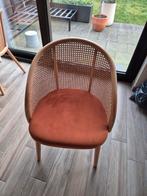 Sockette - Eekhoornbruine fluwelen eetkamerstoelen, Huis en Inrichting, Stoelen, Ophalen, Hout