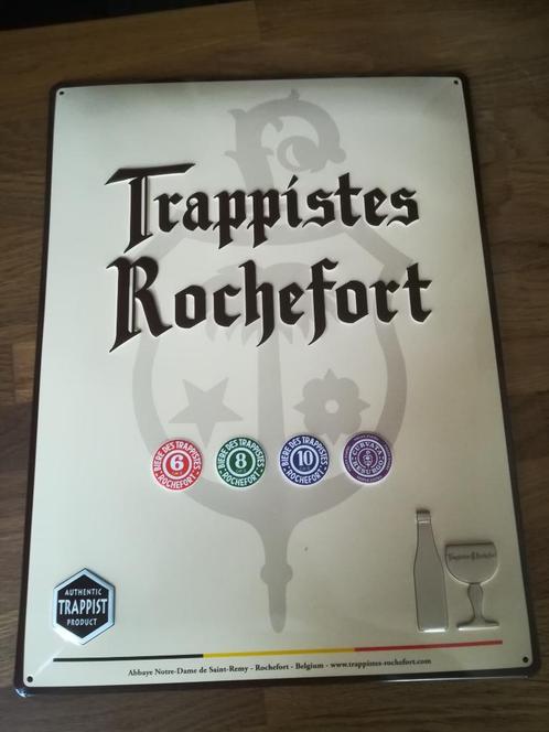 Rochefort Metalen bord met reliëf, Verzamelen, Biermerken, Nieuw, Reclamebord, Plaat of Schild, Duvel, Ophalen of Verzenden