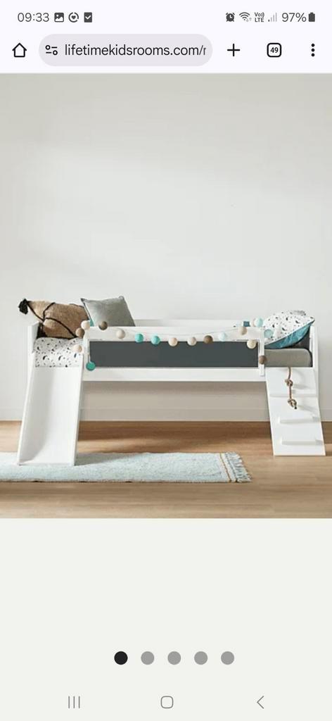 1 persoonsbed voor kinderkamer met toebehoren, Kinderen en Baby's, Kinderkamer | Bedden, Gebruikt, Matras, Ophalen
