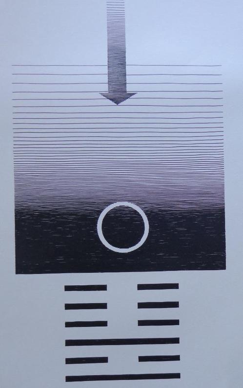 MICHEL SEUPHOR / HEXAGRAMMES YI-KING / ZW-W LITHO / 75x55cm, Antiek en Kunst, Kunst | Litho's en Zeefdrukken, Ophalen of Verzenden
