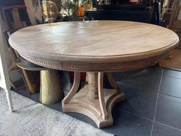 NIEUWE Ronde massieve EETTAFEL TAFEL 122 cm OLD LOOK flamant beschikbaar voor biedingen