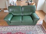 Canapé 2 places en cuir "vert anglais", Ophalen, Gebruikt, 150 tot 200 cm, Tweepersoons
