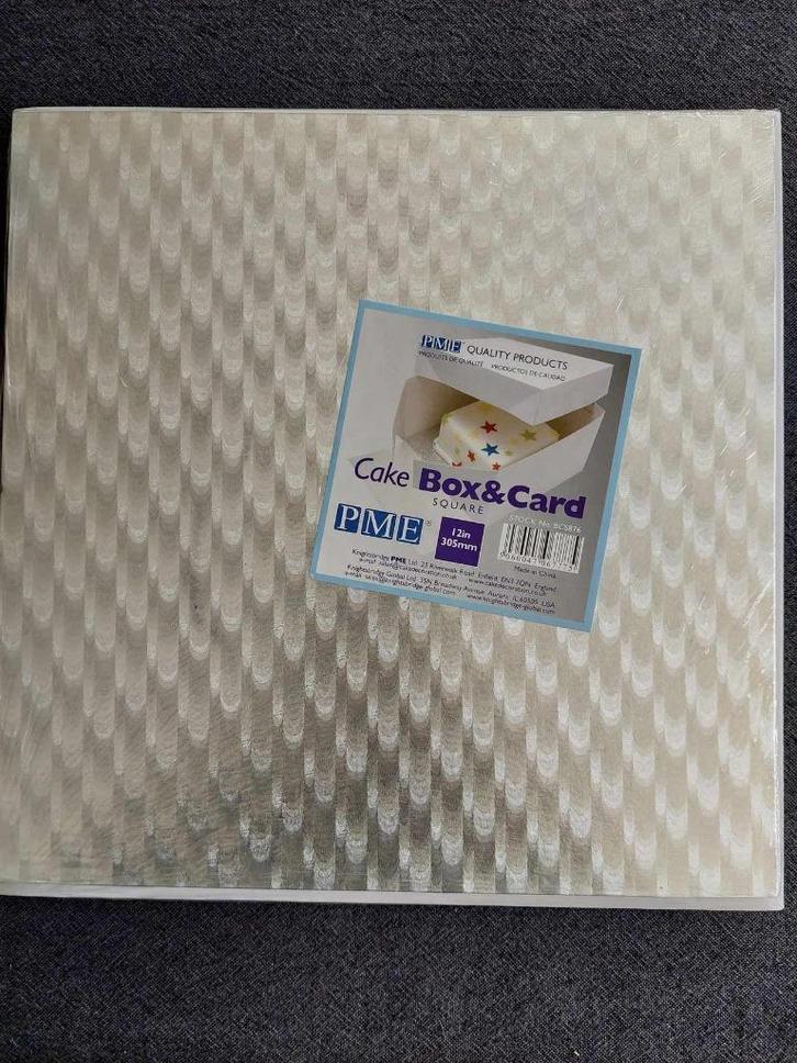 PME Cake Box & Square Cake Board (3mm), Hobby en Vrije tijd, Taarten en Cupcakes maken, Nieuw, Overige typen, Taarten, Ophalen of Verzenden
