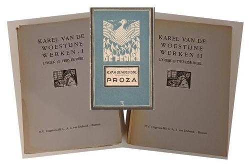 3 boeken van Karel van de Woestijne - jaar 1933 en 1928, Antiquités & Art, Curiosités & Brocante, Enlèvement