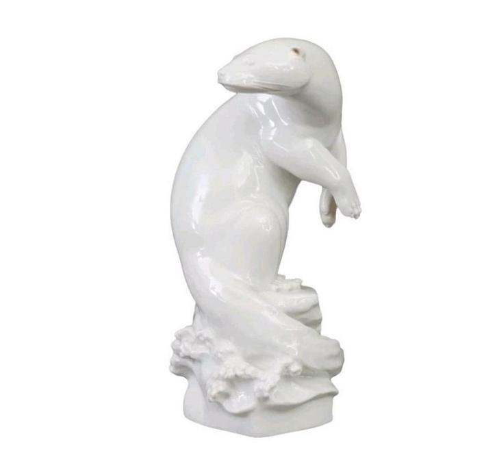 Meissen figuur dierfiguur otter – Max Esser – porselein, Antiek en Kunst, Antiek | Porselein, Ophalen of Verzenden