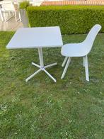 3 tafels + 6 stoelen, Gebruikt, Ophalen, Aluminium