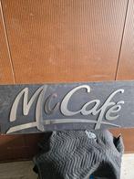 mc café .mc donalds.  roestvrij staal, Verzamelen, Merken en Reclamevoorwerpen, Ophalen, Zo goed als nieuw, Reclamebord