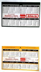 Sticker kalender Brouwerij Duysters Diest, Utilisé, Enlèvement ou Envoi