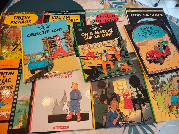 Lot complet 22 BD Tintin état proche du neuf + Bonus, Livres, BD, Enlèvement
