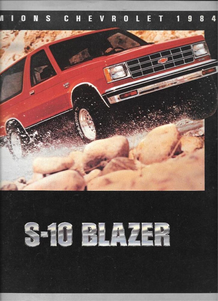 CHEVROLET S-10 BLAZER,  1984, Boeken, Auto's | Folders en Tijdschriften, Zo goed als nieuw, Chevrolet, Ophalen of Verzenden