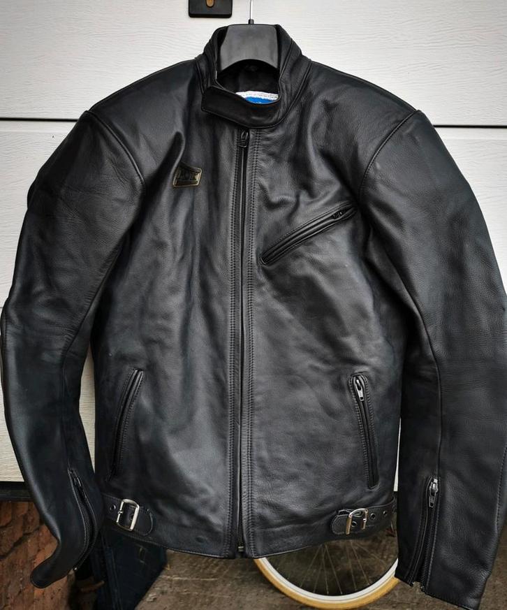 MJK lederen retro motorjas maat 52 als nieuw, Motoren, Kleding | Motorkleding, Jas | leer, Dames, Heren, Kinderen, Nieuw zonder kaartje