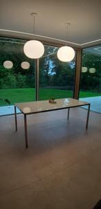 Glazen tafel l180xb85xh75 - MOET WEG!, Huis en Inrichting, Ophalen, 50 tot 100 cm, Zo goed als nieuw, Vijf personen of meer