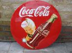 Emaille coca-cola bord --- 50cm ---, Reclamebord, Ophalen of Verzenden, Zo goed als nieuw