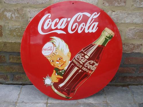 Plaque émaillée Coca-Cola --- 50cm ---, Collections, Marques & Objets publicitaires, Comme neuf, Panneau publicitaire, Enlèvement ou Envoi