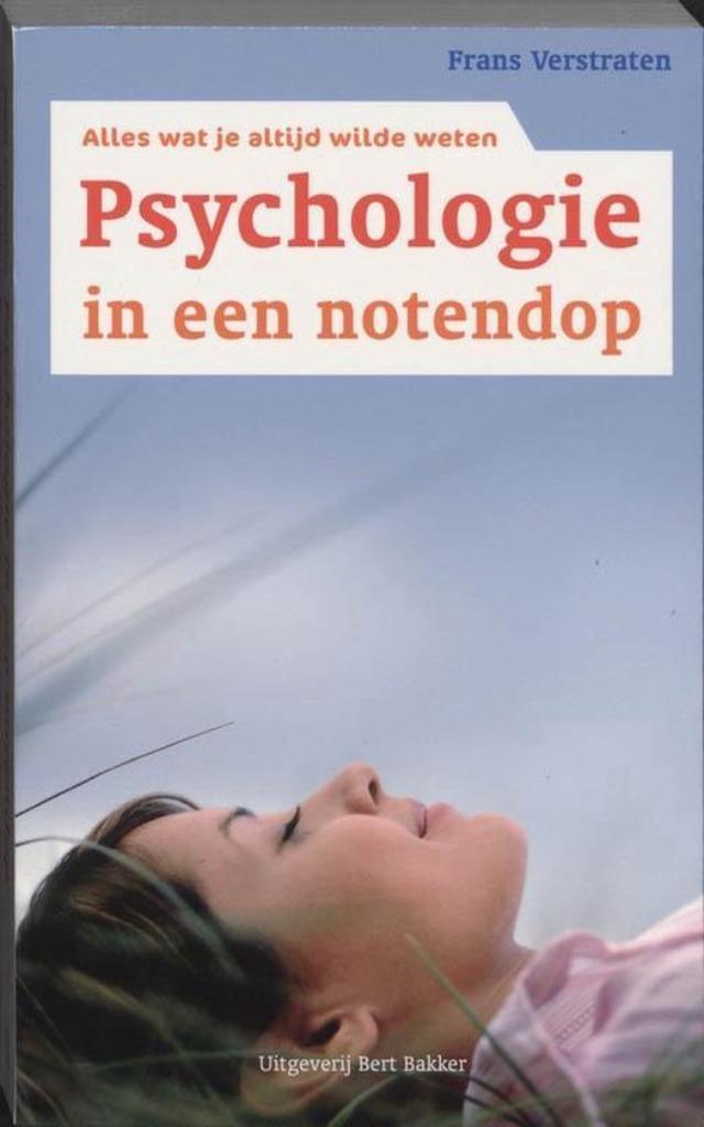 Te Koop Boek PSYCHOLOGIE IN EEN NOTENDOP Frans Verstraten, Livres, Psychologie, Utilisé, Psychologie du développement, Envoi