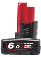 Milwaukee M12 B6 V12 6.0Ah M12 Li-Ion Batterij - 4932451395, Nieuw, Ophalen