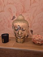 Decoratief boeddha hoofd in grijs gerookt glas, Enlèvement ou Envoi, Comme neuf