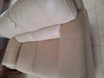 Lederen beige 2-3 zit, Ophalen, Gebruikt