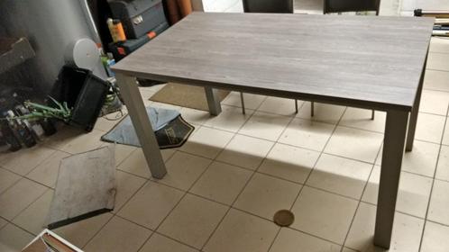 keukentafel  80 x 140 cm met 2 stoelen, Maison & Meubles, Tables | Tables à manger, Comme neuf, 50 à 100 cm, 100 à 150 cm, Quatre personnes