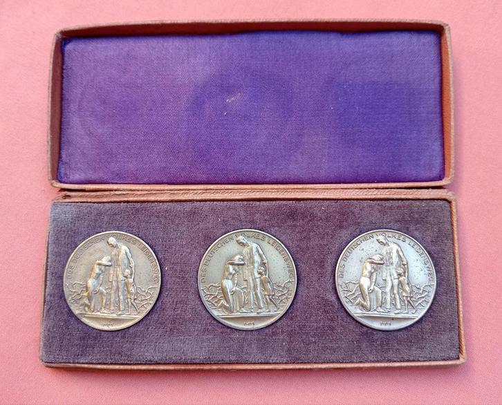Interbellum Duitse inflatiemedailles complete set uit 1923, Verzamelen, Militaria | Tweede Wereldoorlog, Overige soorten, Lintje, Medaille of Wings