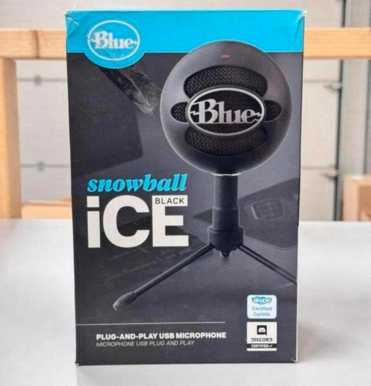 Blue snowball ICE black - NIEUW usb Microfoon Microphone Mic, Muziek en Instrumenten, Microfoons, Nieuw, Ophalen of Verzenden