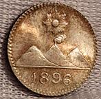 Prachtige 1/4 Real 1896 Guatemala, Ophalen of Verzenden, Zilver