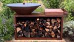 Barbecue OFYR Island Corten 100 + couvercle + cercle, Jardin & Terrasse, Enlèvement, Utilisé, Avec accessoires