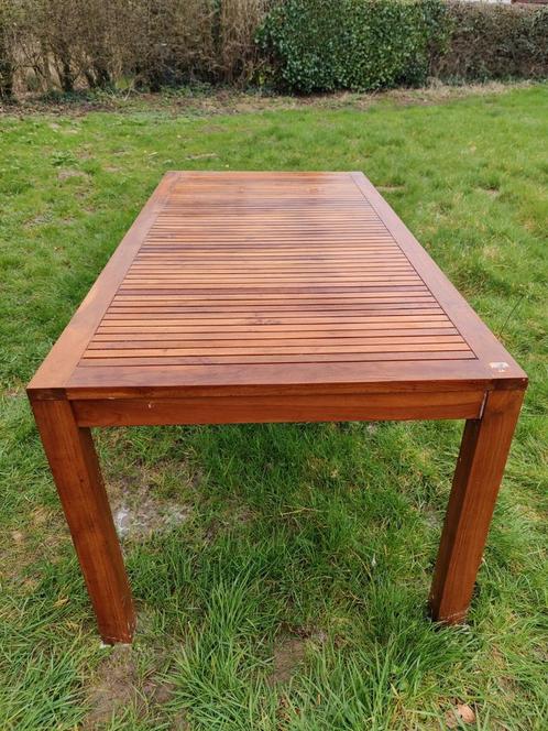 Teck Royal Arrow table de jardin + 4 fauteuils, Jardin & Terrasse, Tables de jardin, Comme neuf, Bois, Enlèvement