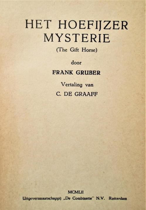 Het Hoefijzer Mysterie (The Gift Horse) - Frank Gruber/1952, Boeken, Detectives, Gelezen, Verzenden