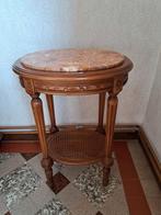 Pied de stal marmeren blad, Minder dan 55 cm, Gebruikt, Ovaal, Hout