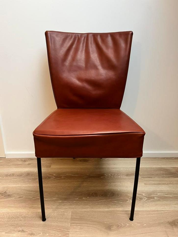 Set van Montis Spica stoelen (nog 4), Huis en Inrichting, Stoelen, Gebruikt, Vier, Leer, Bruin, Ophalen